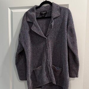 Colette Mordo  Gray blue Button-Front Women's Sweater Shacket sz l